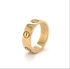 Cartier LOVE Classic 18k Yellow Gold Band Ring w/ Paper Size 5.75 EU 52