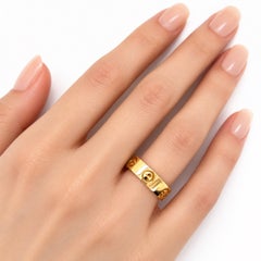 Cartier LOVE Classic Ring aus 18 Karat Gelbgold mit Zertifikat, Größe 7,5 (EU 56)