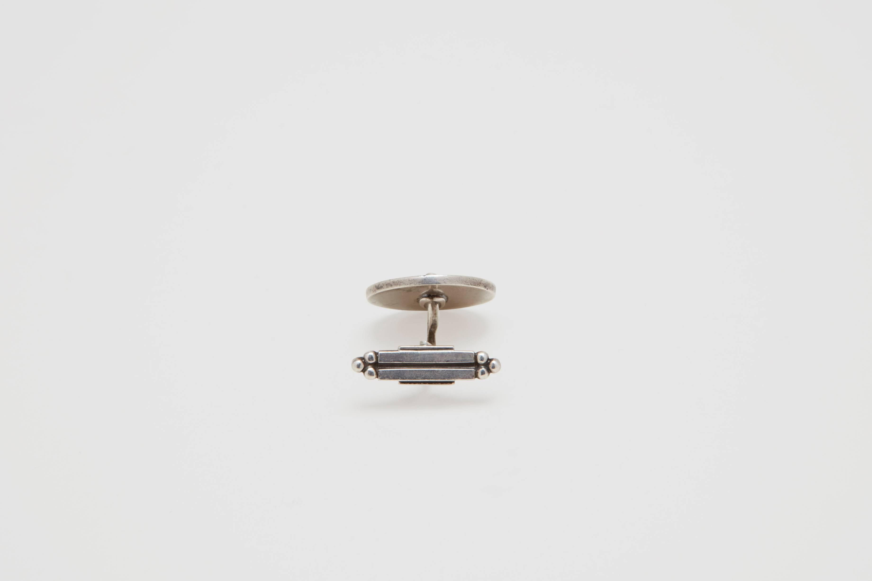 Georg Jensen sterling silver Cufflinks In Excellent Condition In New York, NY