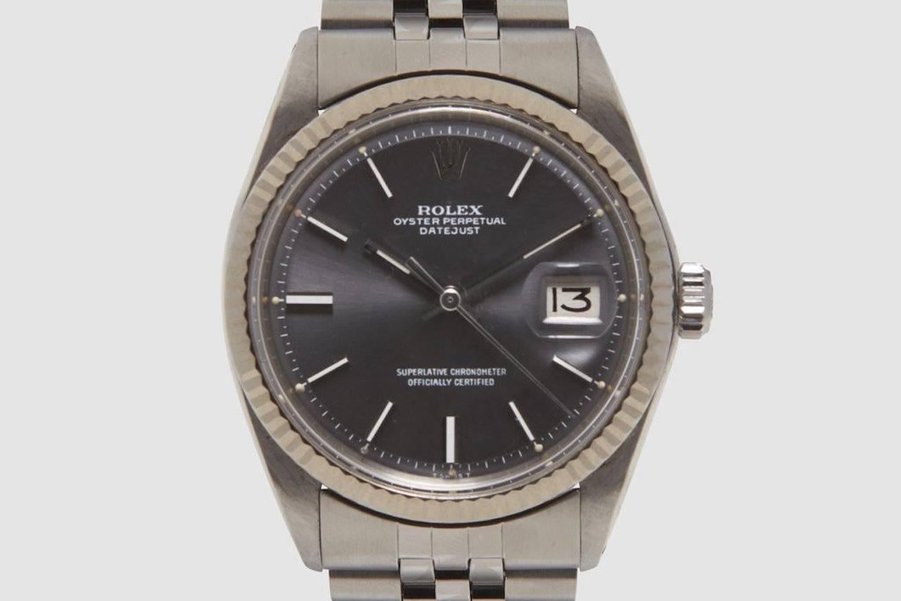Rolex Stainless Steel Oyster Perpetual Datejust In Excellent Condition In New York, NY