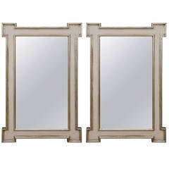 Pair of Painted Silvered Mirrors