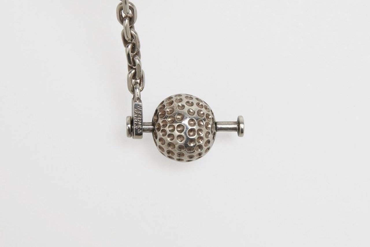Women's or Men's Hermès Golf Ball Key Chain For Sale