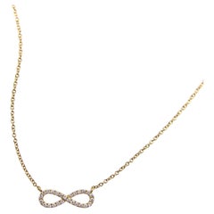 18K Gold and Diamond Infinity Necklace