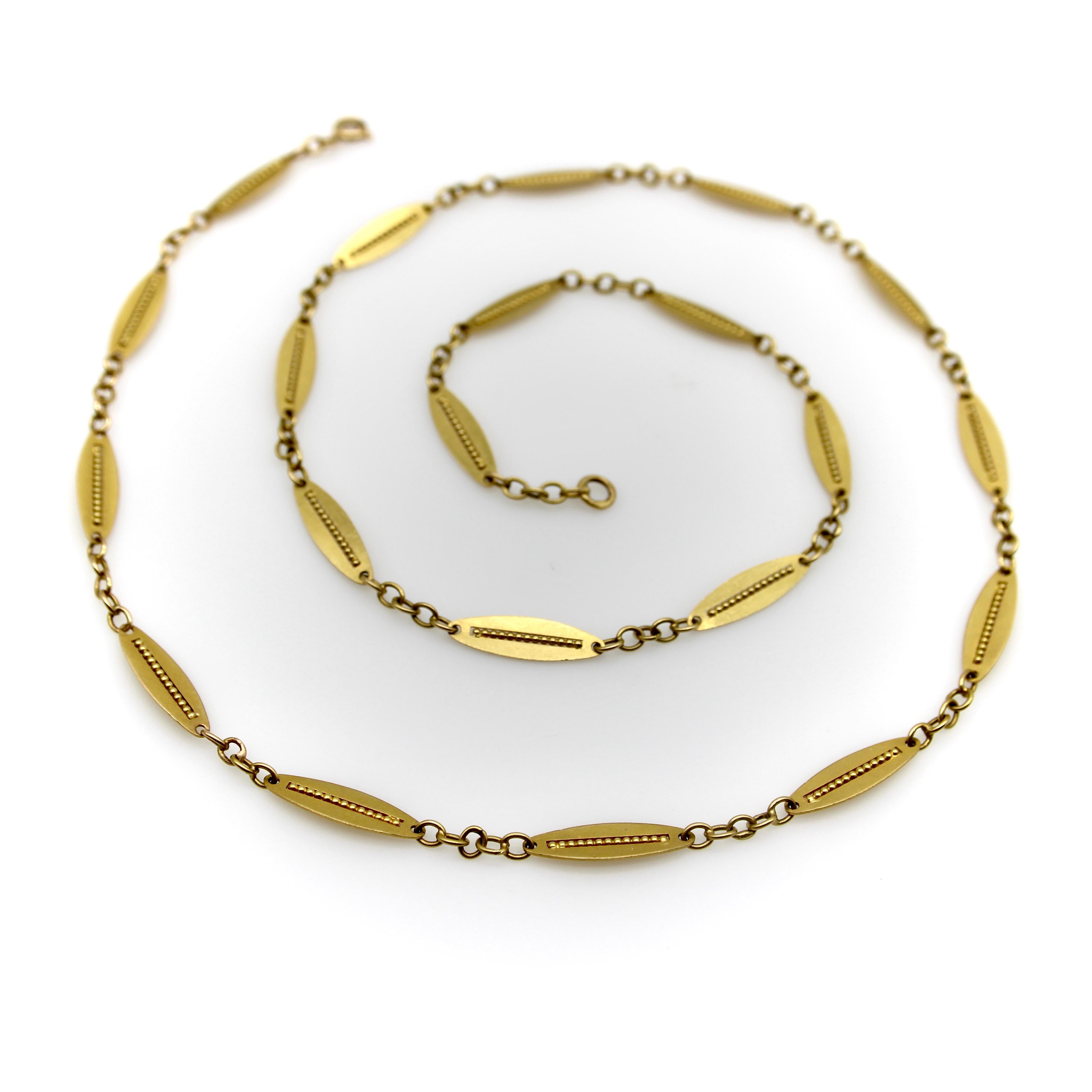 18K Gold viktorianischen Französisch abwechselnd Link 24 3/4