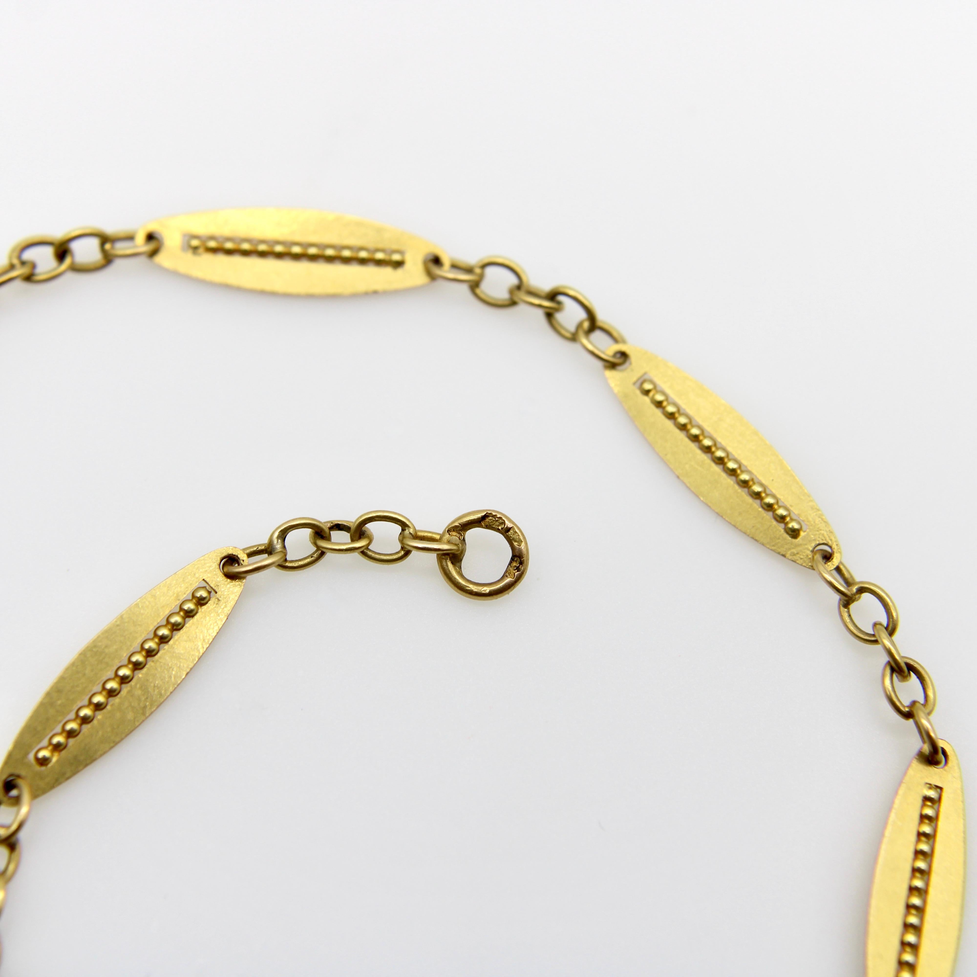 18K Gold viktorianischen Französisch abwechselnd Link 24 3/4
