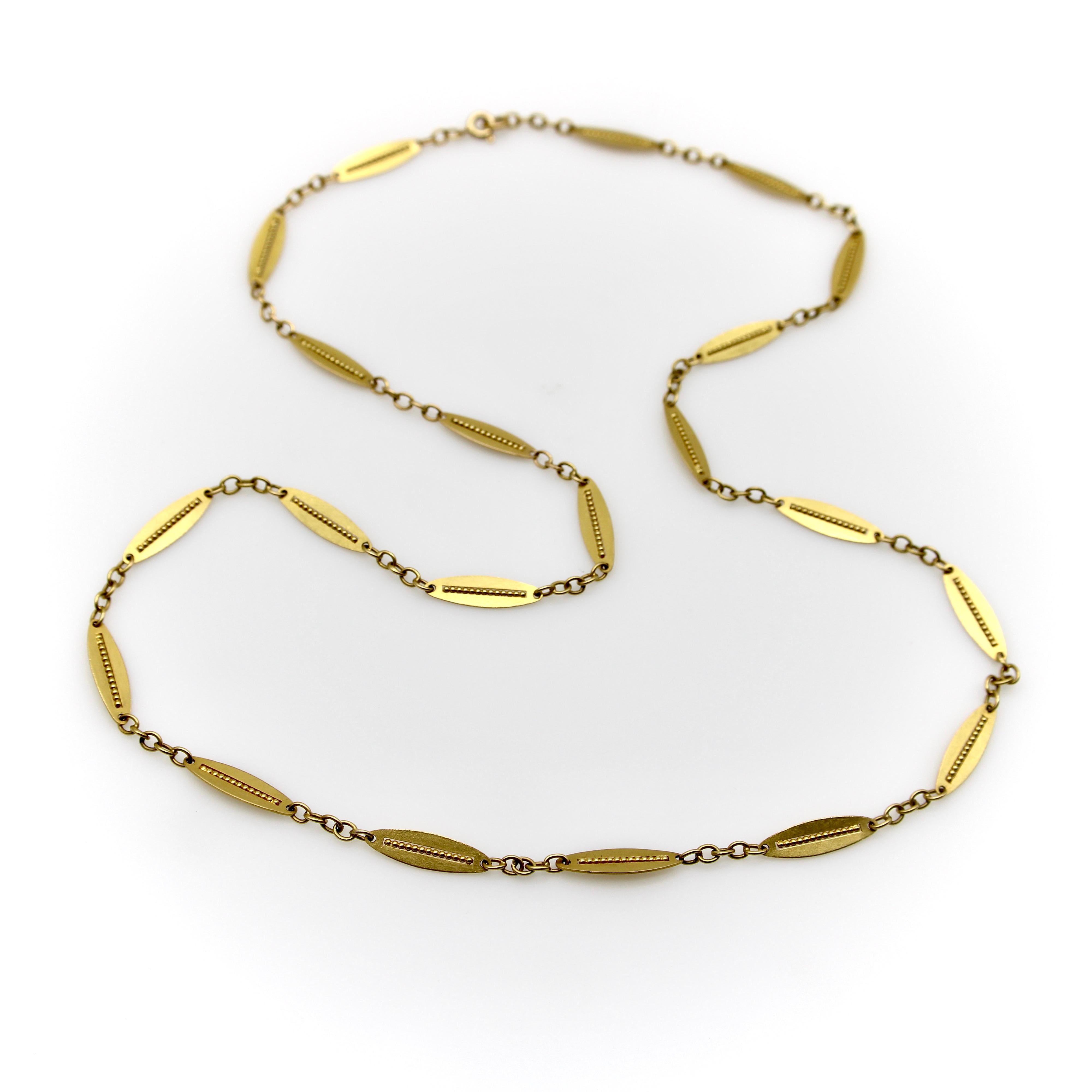 18K Gold viktorianischen Französisch abwechselnd Link 24 3/4