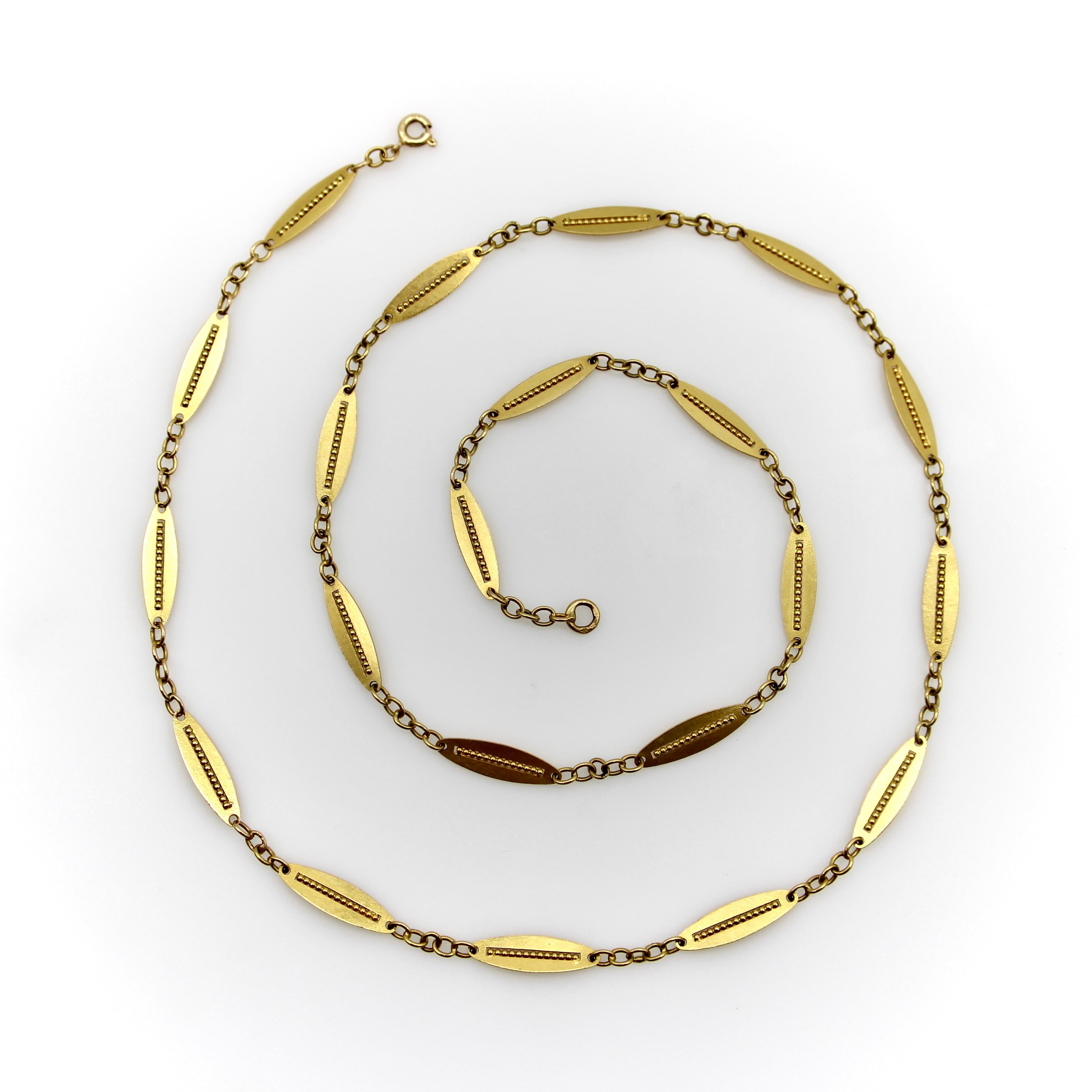 18K Gold viktorianischen Französisch abwechselnd Link 24 3/4