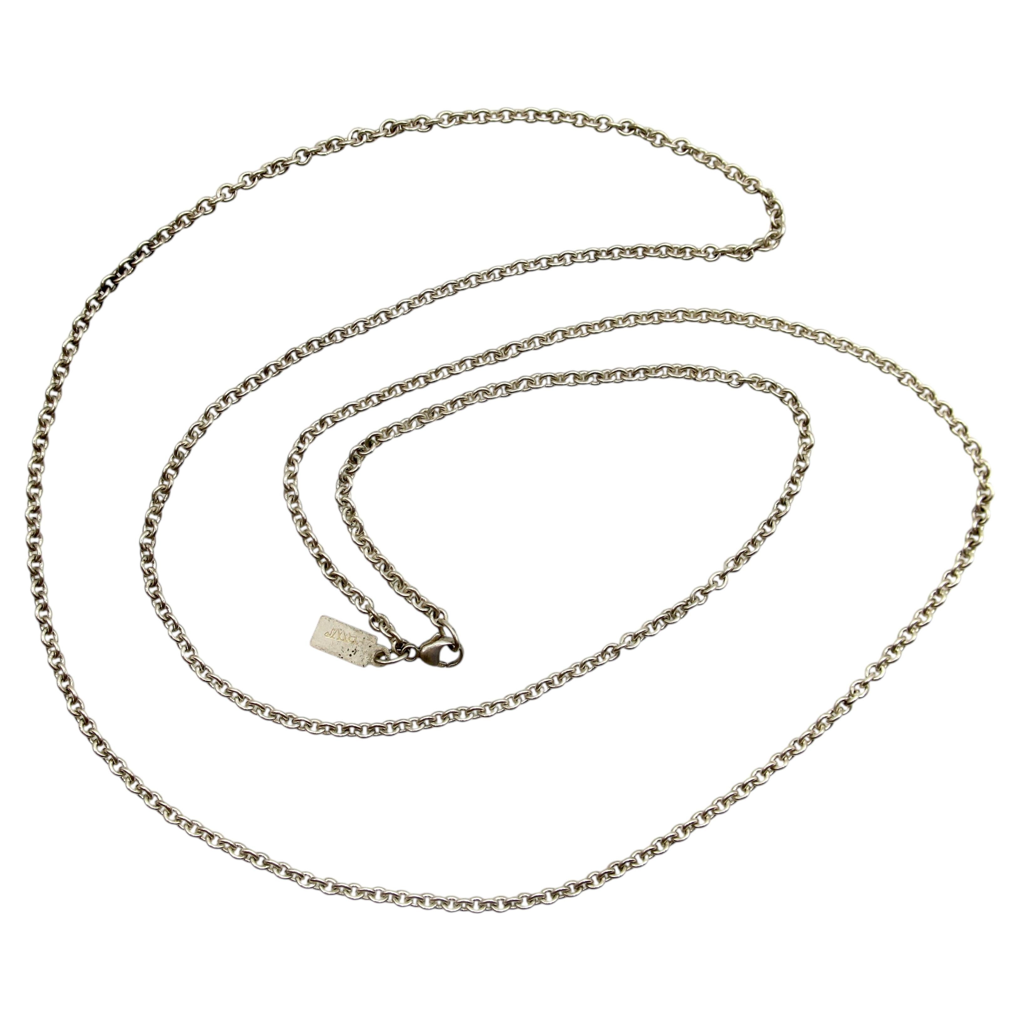 Vintage Sterling Silver Brother Wolf 34” Chain