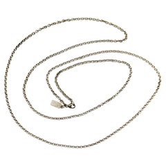 Vintage Sterling Silver Brother Wolf 34” Chain