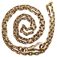 Victorian 14K Gold Austro-Hungarian 17” Biker Link Chain