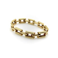 Rétro en or 14K Tiffany & Co. Bracelet « Small Tank Line »