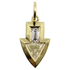 Signature 18k Gold Diamond Arrow Pendant