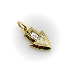 Signature 18k Gold Diamond Arrow Pendant