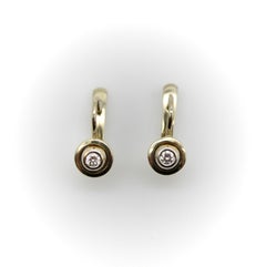 Art Deco 14K Gold Diamond Earrings