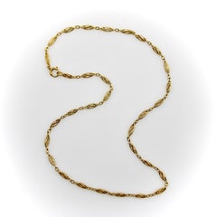 Vintage 18K Gold 18” Fancy Link Chain