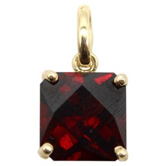 Signature 14K Gold Mounted Fancy Cut Tanzanian Garnet Pendant