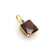 Signature 14K Gold Mounted Fancy Cut Tanzanian Garnet Pendant