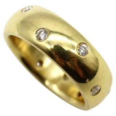 Anello a ciambella "Etoile" contemporaneo in oro 18 carati con diamanti