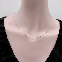 Vintage-Boxkette aus 14-karätigem Gold, 18,5 Zoll