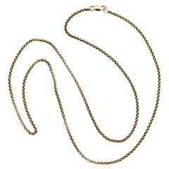 Victorian 14K Gold 20.5” Double Link Cable Chain