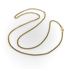 Victorian 14K Gold 20.5” Double Link Cable Chain