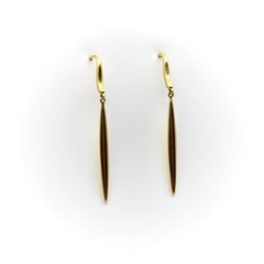 Tiffany & Co. vintage de oro de 18 quilates Pendientes de plumas colgantes