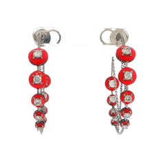 2.88 carat Diamond Earrings, 18K White Gold, Austy Lee