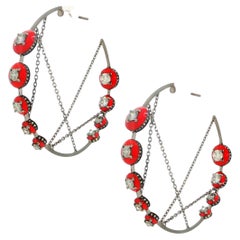 2.88 carat Diamond Earrings, 18K White Gold, Austy Lee