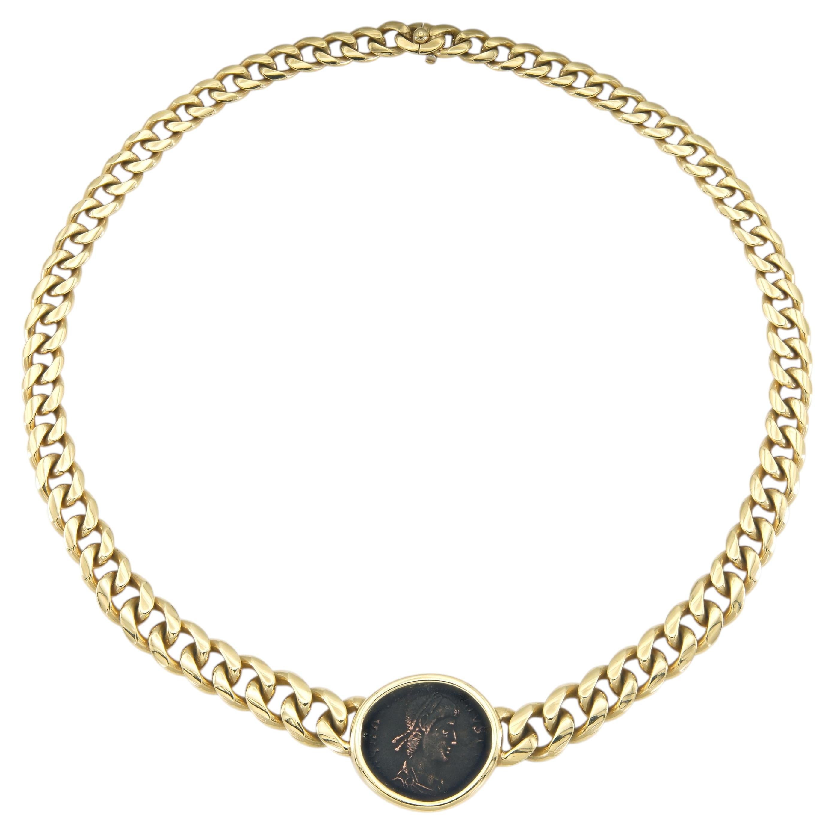 Vintage-Halskette „Bvlgari Moneta Roman Coin“ aus den 1970er Jahren