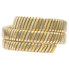 Vintage Bvlgari Tri-Tone Tubogas Wrap Bracelet