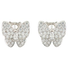 Van Cleef & Arpels Diamond Butterfly Earrings