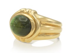 Anello vintage Bvlgari con tormalina cabochon degli anni '60