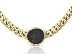 Vintage 1970s Bvlgari Moneta Roman Coin Necklace