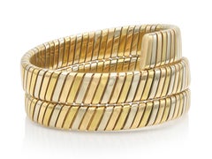 Vintage Bvlgari Tri-Tone Tubogas Wrap Bracelet