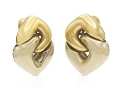Vintage 1990s Bvlgari Two-Toned Doppio Cuore Earrings