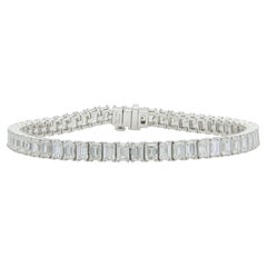 Bracciale tennis con diamanti taglio smeraldo da 11.78 carati