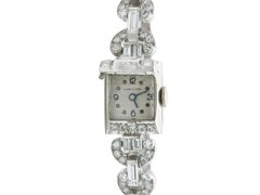 Vintage 1940s Hamilton 7.00 Carat Diamond Watch Bracelet