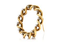 Vintage 1960s Tiffany & Co. Twisted Circle Wreath Brooch with Diamonds