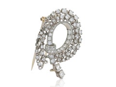 Vintage 1950s 3.00 Carat Diamond Brooch