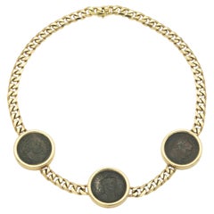 Vintage 1980s Bvlgari Monete Roman Coins Necklace