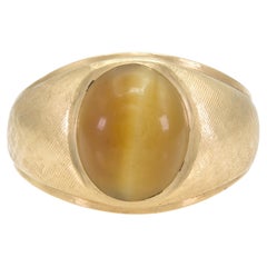 Vintage 1960s Tiger Eye Domed Ring