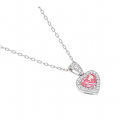 Orloff of Denmark - 0.44ct Fancy Pink Lab-Grown Diamond Heart Pendant - 18K Gold
