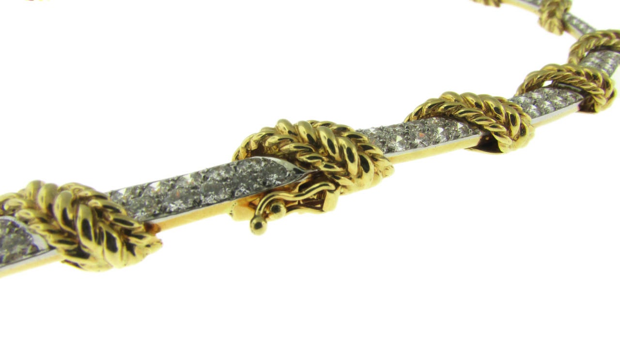Important Tiffany & Co. Diamond Gold Necklace
