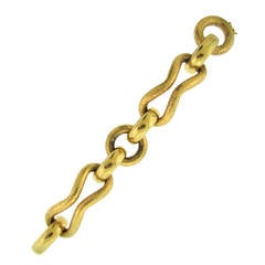 Italian 1960s Open-Link Gold Bracelet