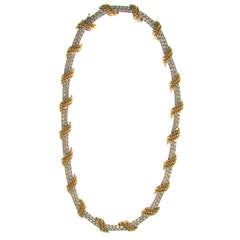 Important Tiffany 
Co. Diamond Gold Necklace