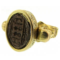 Antique Victorian Ring with Ancient Scarab