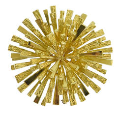 Vintage 1960s Tiffany & Co. Gold Starburst Brooch