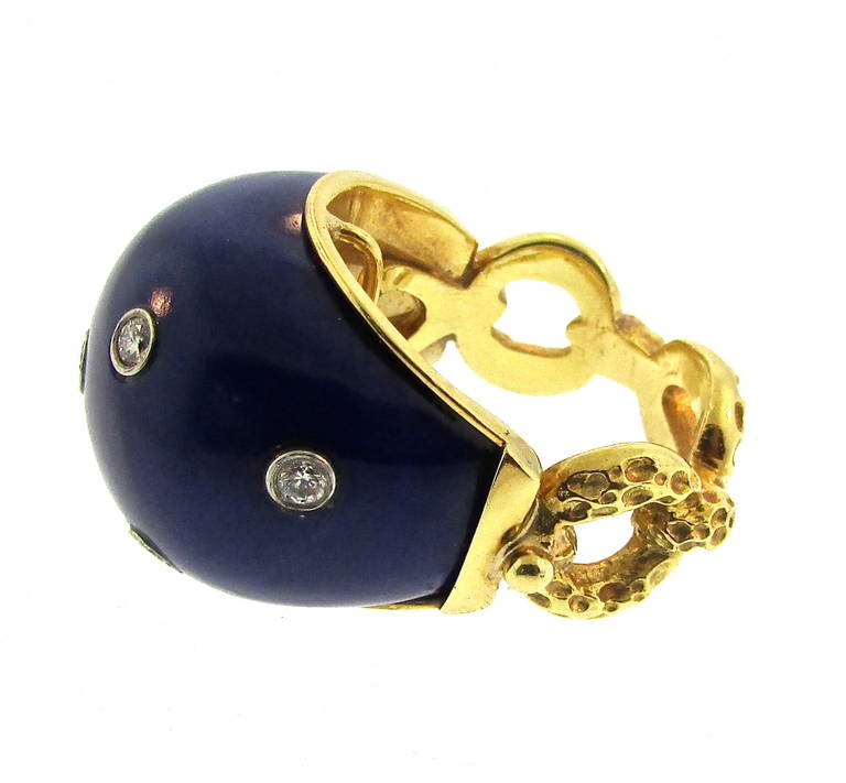 Cellino Lapis Diamond Ring