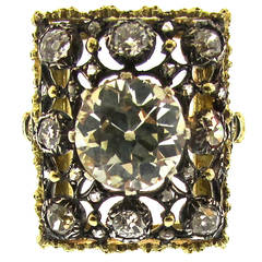 Vintage Buccellati Diamond Gold Ring