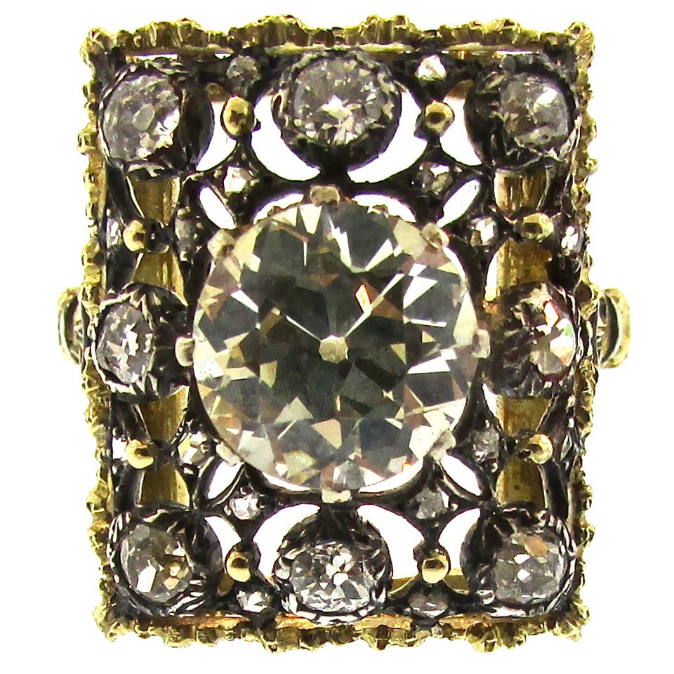 Buccellati Diamond Gold Ring For Sale